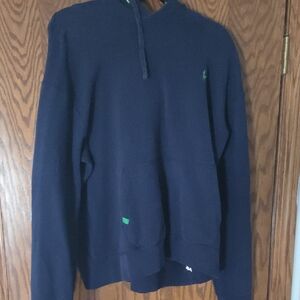 Polo Ralph Lauren Dark Blue Hoodie with Green Logo  Size Xl